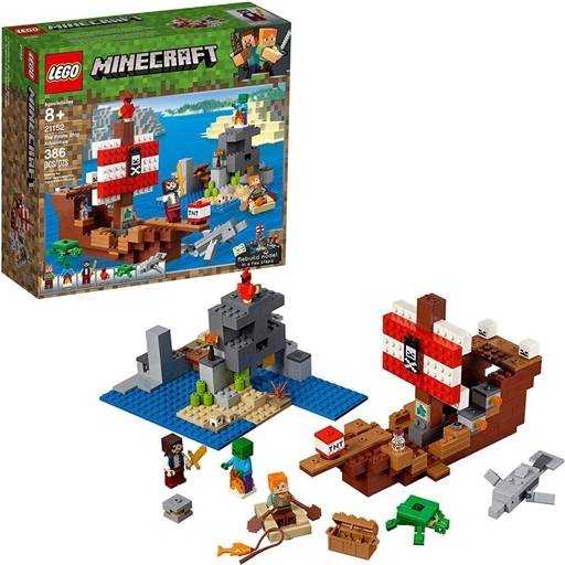 LEGO Minecraft: Aventura en un barco pirata - 21152 (Edad Mínima: 8 - 386 Piezas)