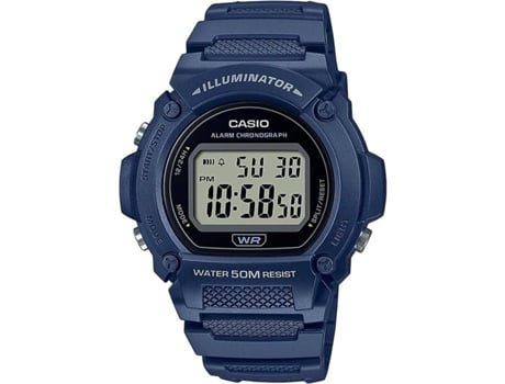 Reloj Digital CASIO Hombre (Acero y Resina - Azul)