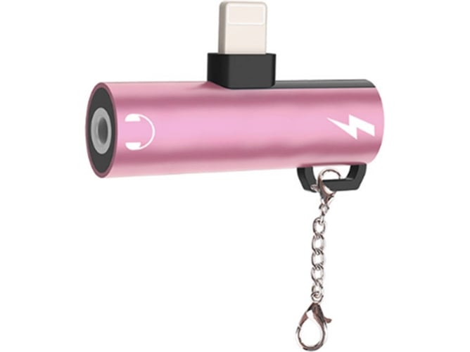 Adaptador Áudio WJS (Lightning - 3.5 mm - Rosa)