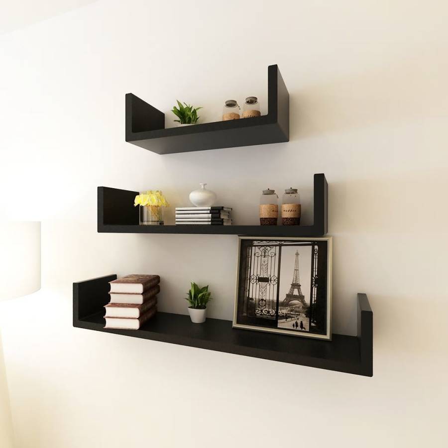 Conjunto 3 Estanterías de Pared VIDAXL 3 Estanterías 242175