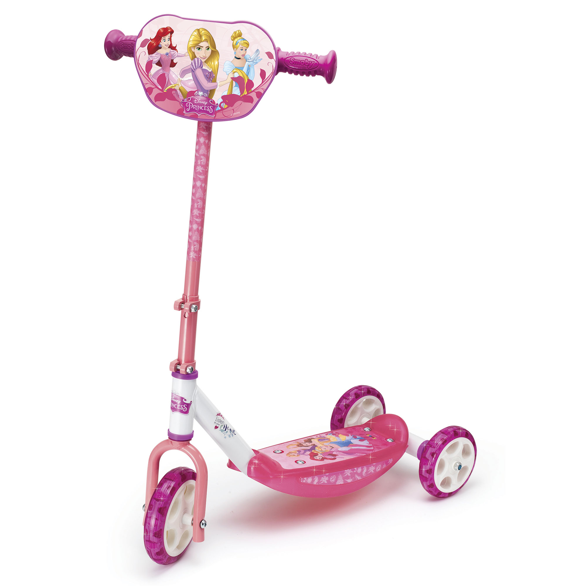 Patinete DISNEY Princesas con 3 Ruedas (Edad Mínima: 3 Años - 55 x 32 x 65 cm)