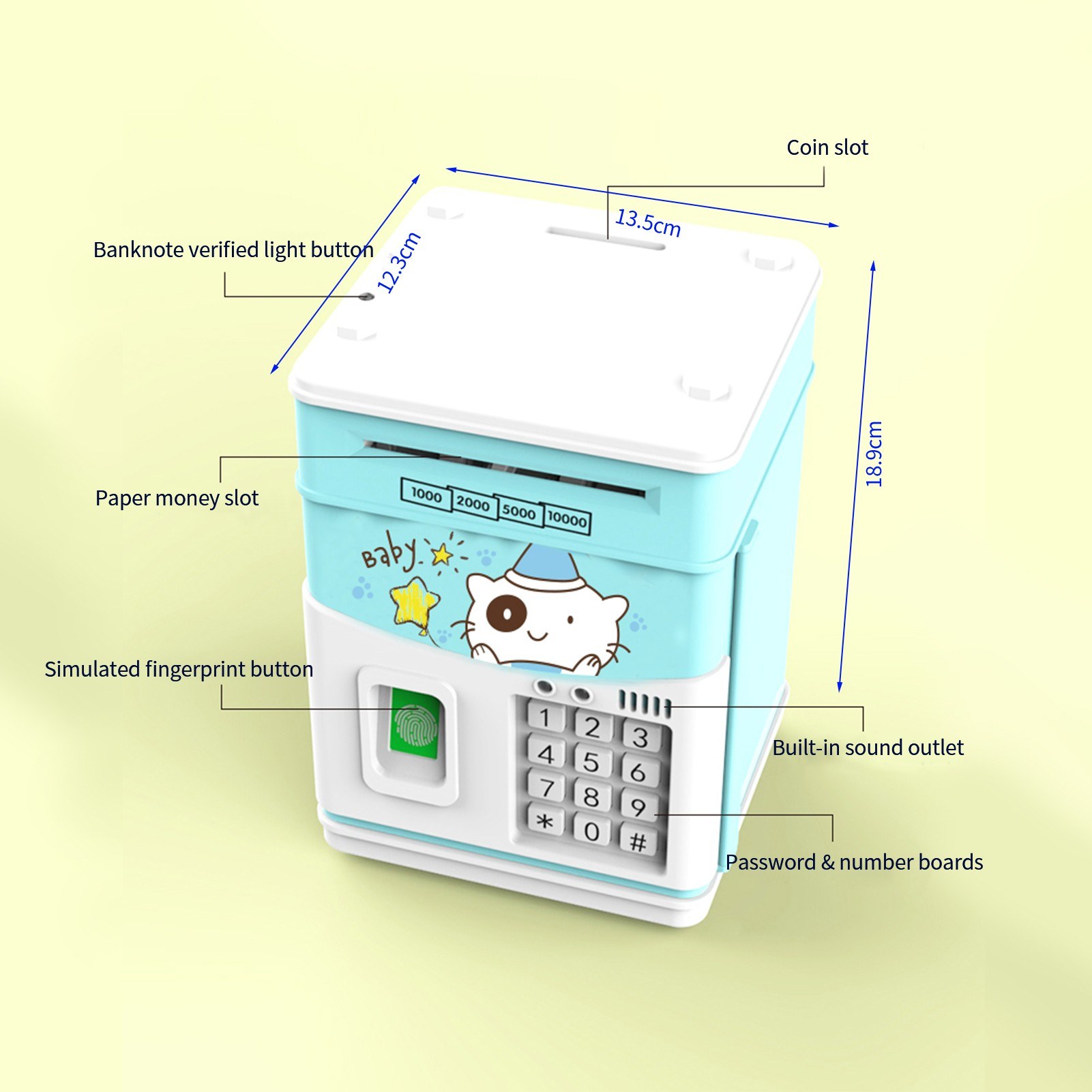 Hucha electrónica Mini cajero automático con contraseña caja de ahorro de  dinero