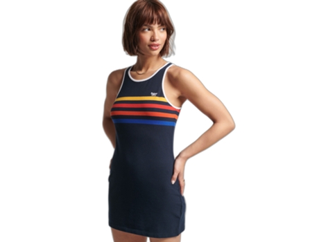 Vestido para Mujer SUPERDRY (L - Algodón - Azul)