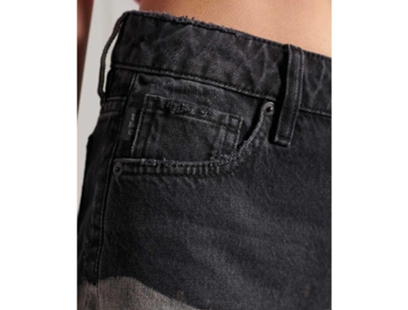 Superdry High Rise Cut Off Denim Shorts