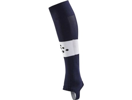 Calcetines Unisex CRAFT Pro Control Stripe Sem Pés Azul para Fútbol (Tamaño Unico)