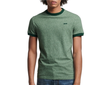 Camiseta para Hombre SUPERDRY (XL - Algodón - Verde)