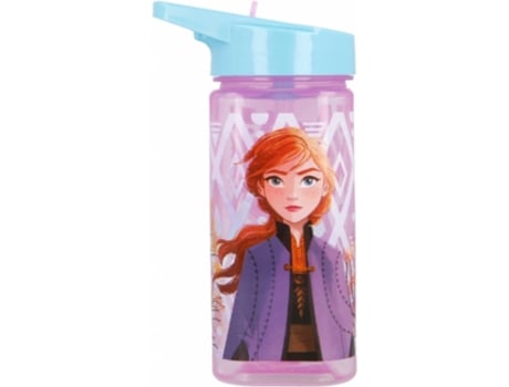 Botella De Agua reutilizable cuadrada con pajita incorporada 530 ml frozen 2