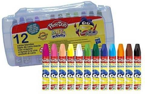 Juego Criativo Play doh set de cera edad minima 3 años blandas 12 colores variados para niños material escolar