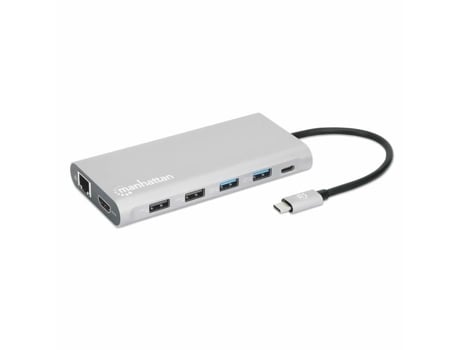 Estación de Carga con Cable 130660 USB 3.2 Gen 1 (3.1 Gen 1) MANHATTAN