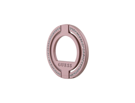 Soporte Anillo Magsafe Strass GUESS Aluminio Rosa