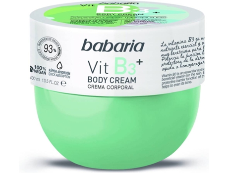 Crema Corporal BABARIA Vitamina B3 (400 ml)