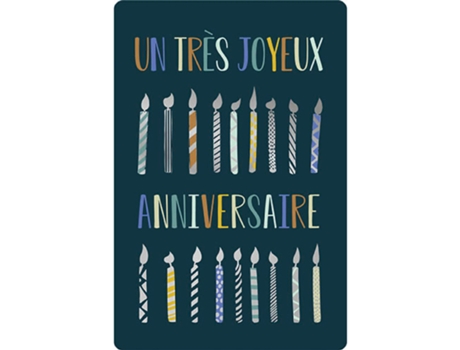 Tarjeta doble KIUB Des Plumes Et Des Fleurs Anniversaire