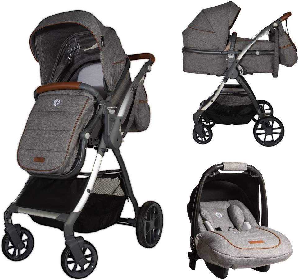 Carrito de Bebé Trio COCORELLE Acero (Grupo 0+ - Gris)