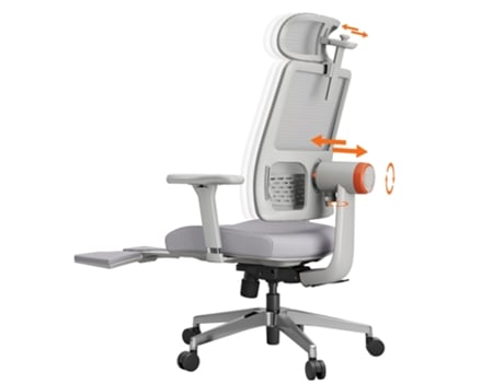 Silla ergonómica con reposapiés NEWTRAL MagicH-BPro Respaldo de seguimiento automático Reposacabezas