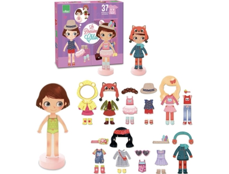 Jogo de Mesa VILAC Wooden Magnetic Doll (3 Anos)