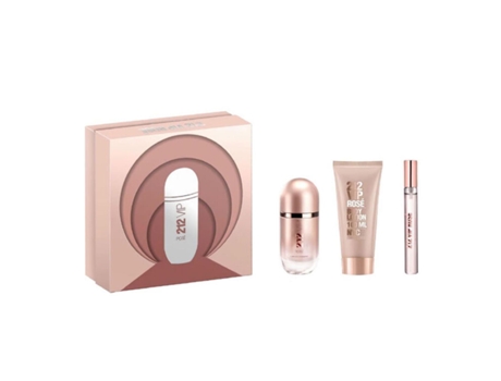 Carolina Herrera 212 Vip Rose Eau de Parfum 80Ml Vaporizador + Locion Corporal Perfumada 100Ml + Miniatura 10Ml Vaporizador