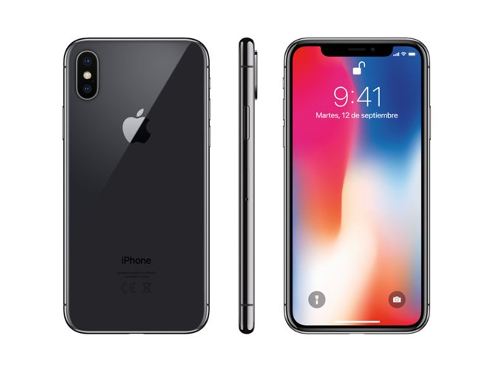 Apple Iphone X 256gb gris espacial libre 5.8 3 256 1473cm 58“ faceid 12mpx super retina de red 4g mqaf2qla