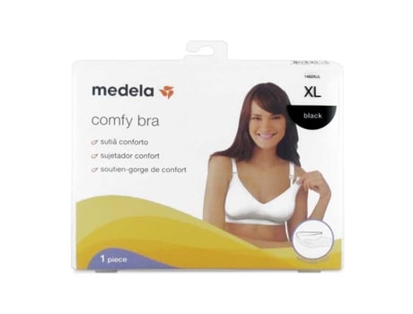 MEDELA Comfy Bra Talla Xl Negro Sujetador Embarazo Y Lactancia