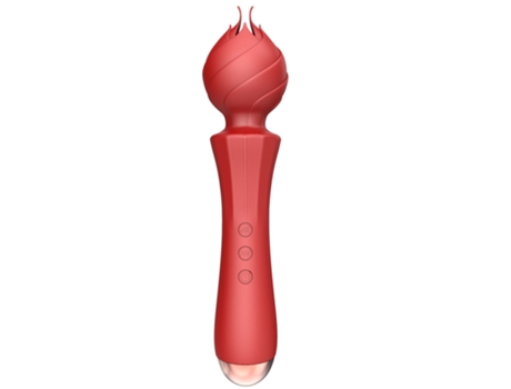 Vibrador de masaje de choque fuerte de succión de 20 frecuencias para mujeres (rojo) VEANXIN