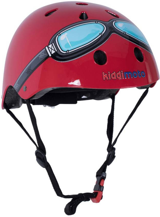 Casco KIDDIMOTO Red Goggles BMX Tamaño S Rojo