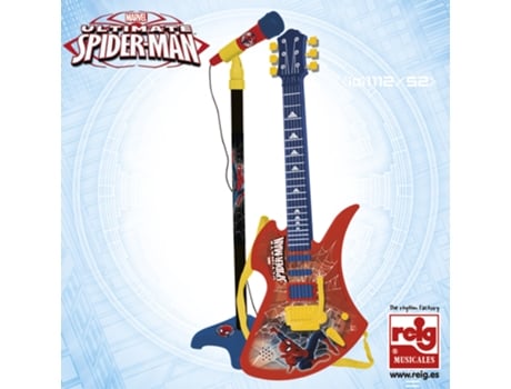 Juguete Musical REIG Guitarra con Micrófono Spiderman (Edad Mínima: 3 Años)