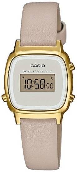 Reloj Digital CASIO Mujer (Piel - Beige)