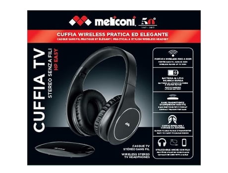 MELICONI HP Easy Auriculares Inalámbrico Diadema Música Negro