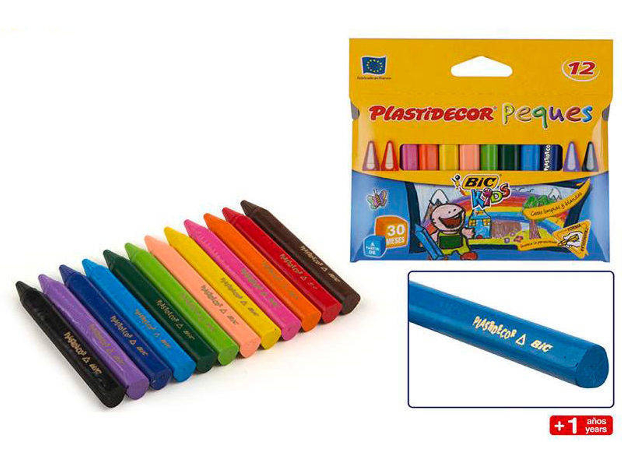 Comprar 12 ceras BIC Plastidecor Slim colores surtidos online, Comparación  de precios