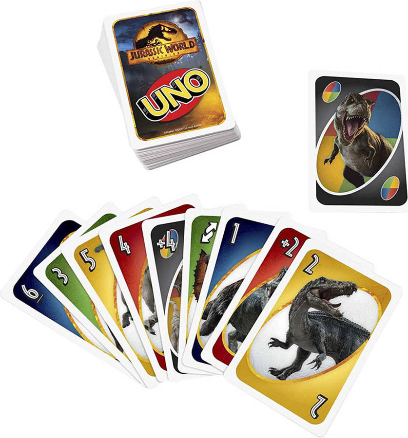 Mattel Uno Jurassic world 3 juego de cartas +7 años gamesuno multicolor gxd72 edad 7