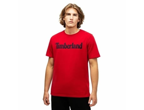 Camiseta de Hombre TIMBERLAND Corta Kennebec Linear Algodón Rojo (L)