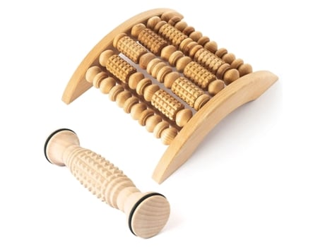 Set de rodillos de masaje para pies de madera TUULI