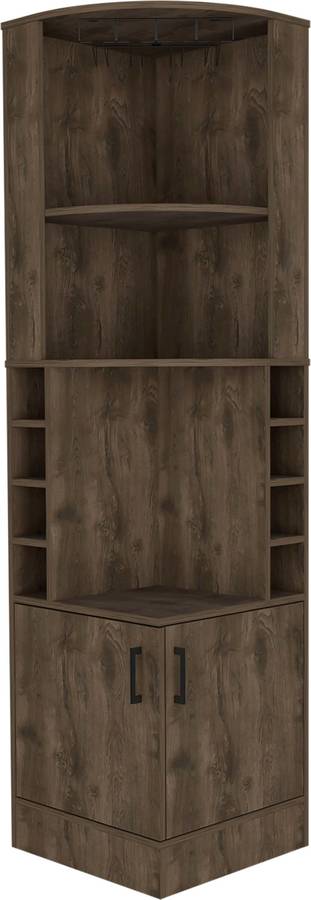 Tuhome Mueble Bar botellero esquinero andorra 180.6 cm x 46.9 p. bellota 180.6x46.9x46.9