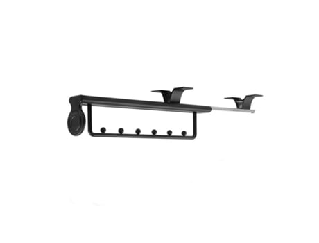 Rack de calças extensíveis de luxo Negro L