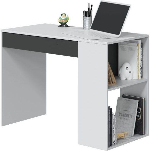 Escritorio HABITDESIGN Master Blanco y Gris (74 x 73 x 50 cm - Melamina, PVC, ABS y Metal)