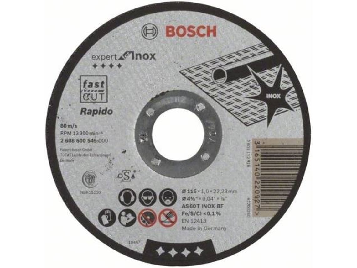 Disco De Corte Bosch Recto Expert Para Inox Rapido As T Inox Bf