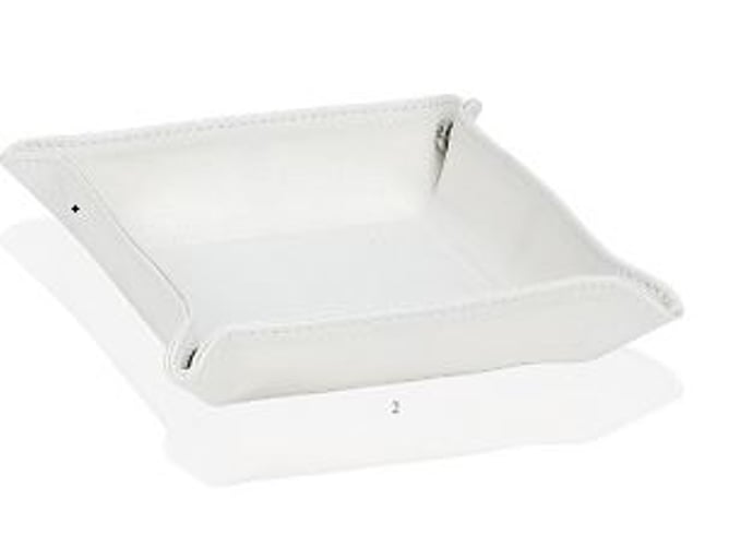 Bandeja RIVA Efecto Piel Blanco 16x16x4 cm