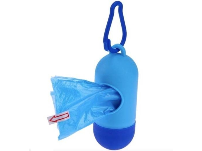 Dispensador de Bolsas para Perros LUBI (Azul - 8x4x4cm - ABS)