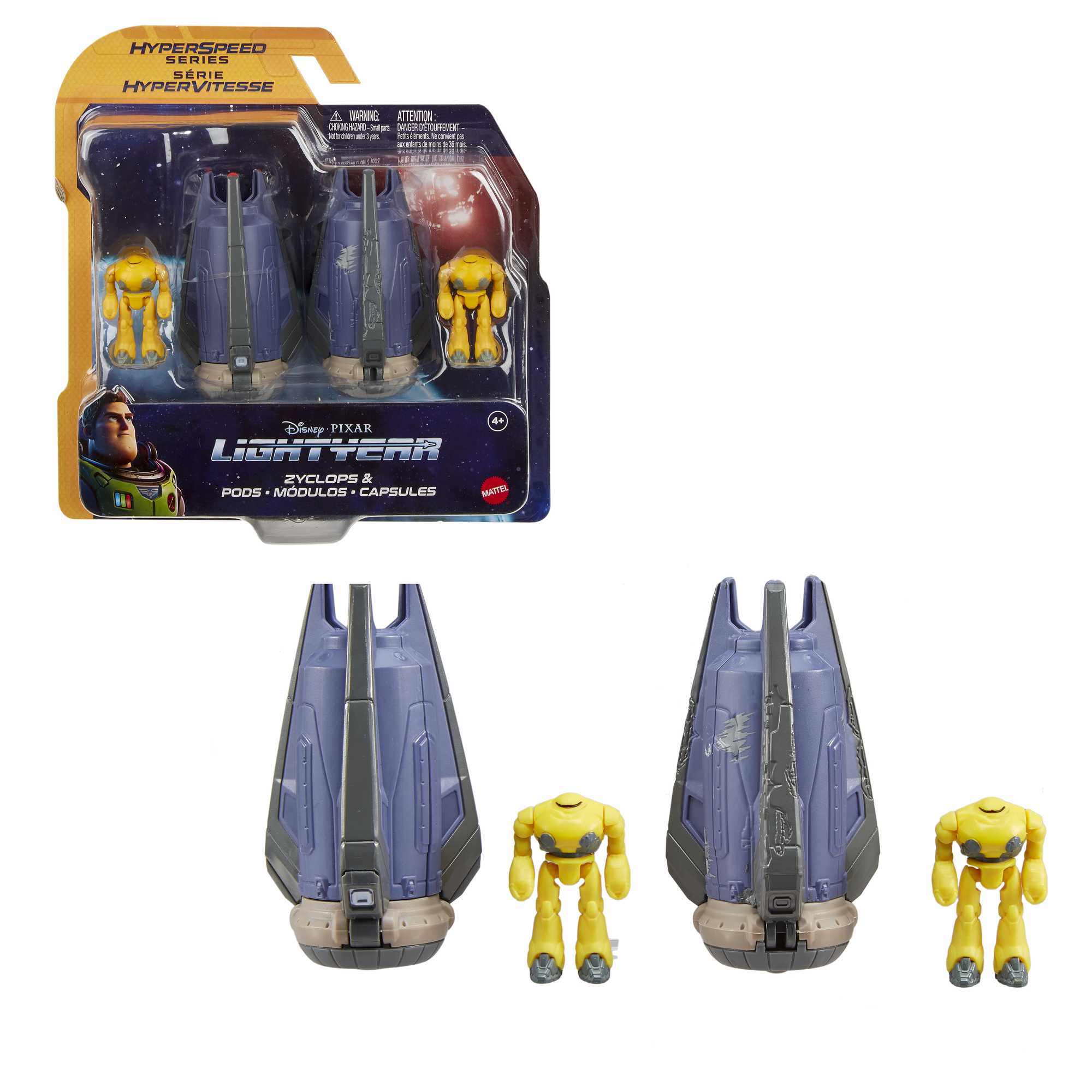 Disney Pixar Lightyear Cyclops con nave enemiga Figura con nave de juguete, regalo para niños y niñas +4 años