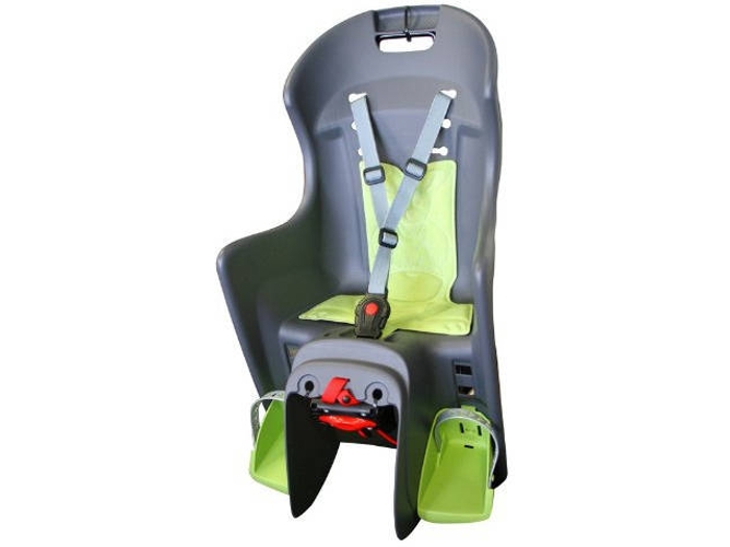 Polisport Boodie Silla infantil para bicicleta auto durca verde y gris