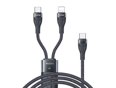 Cable Yesido Usb-C Type Pines Carga Rápida