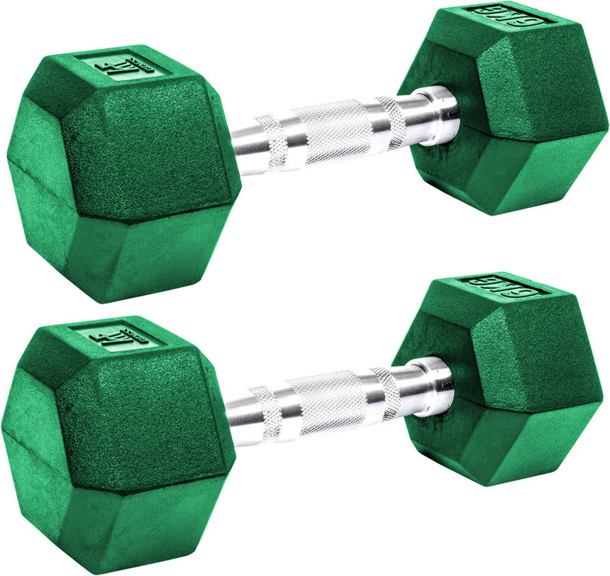 Mancuernas KRF FITNESS Hexag Verde (6kg)