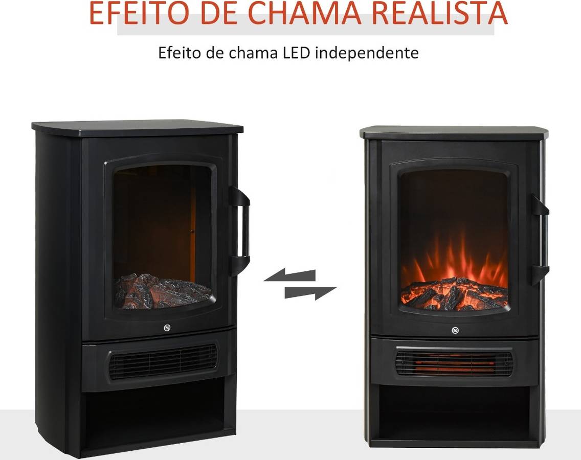 Chimenea Eléctrica HOMCOM 820-178 (1000 W)