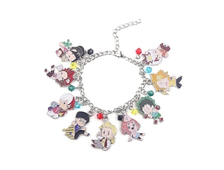 Pulseras de joyería de anime para mujeres Demon Slayer/My Hero