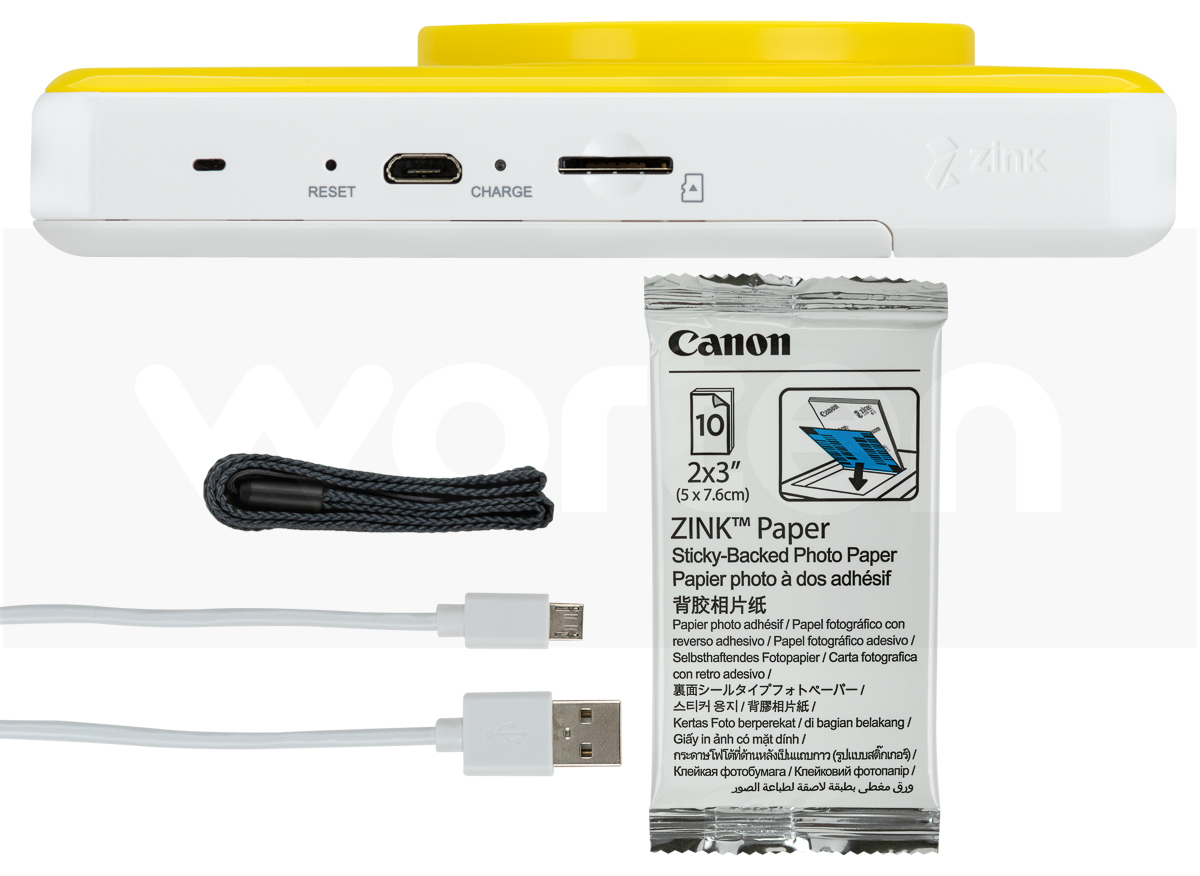 Cámara Instantánea CANON Zoemini C (Amarillo - Li-Po 700 mAh - 51 x 76 mm)