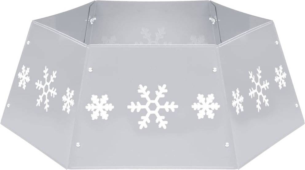 Falda Del Navidad plateada y blanca ø68x25 cm vidaxl gris metal 68 25