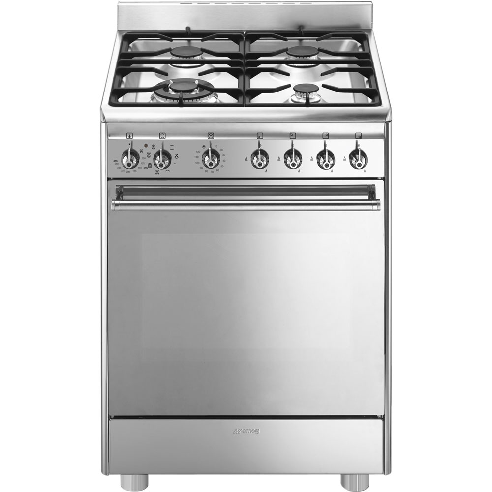 Cocina SMEG CX68MF8-2 N (79 L - Gas Natural - Inox)