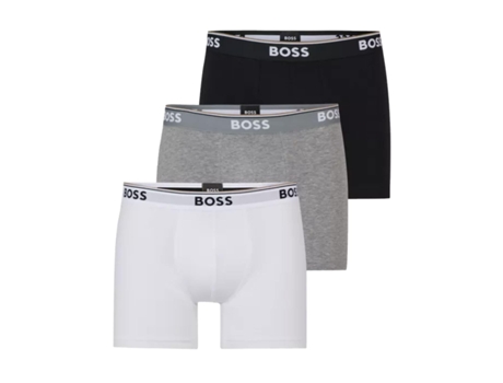 Pack de 3 Boxers Hombre HUGO BOSS (S - Algodón - Negro)