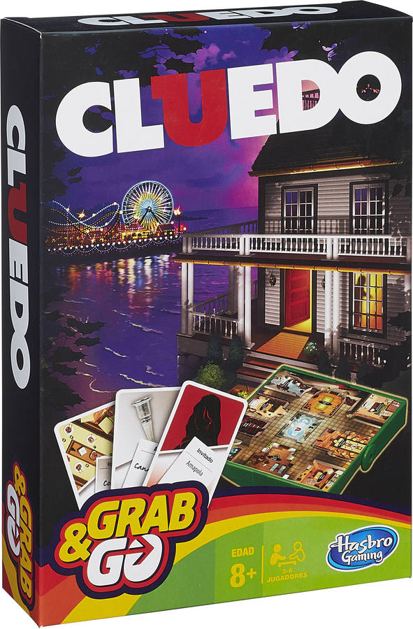 Juego De Viaje hasbro gaming cluedo grab go edad 8 años travel española spain b0999105 2015