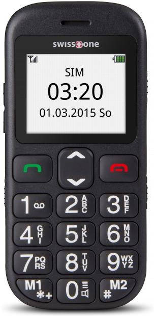 Teléfono móvil SWISSTONE BBM 320C Senior (1.77'' - Negro)