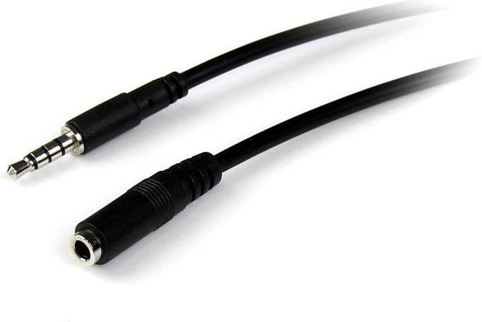 Cable Audio STARTECH (Jack 3.5 mm - 2 m - Negro)